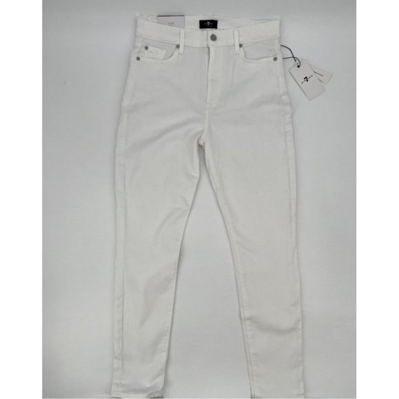 7 For All Mankind Women's Clean White The Ankle Super Skinny Jeans sz 29 NWT - Picture 1 of 3